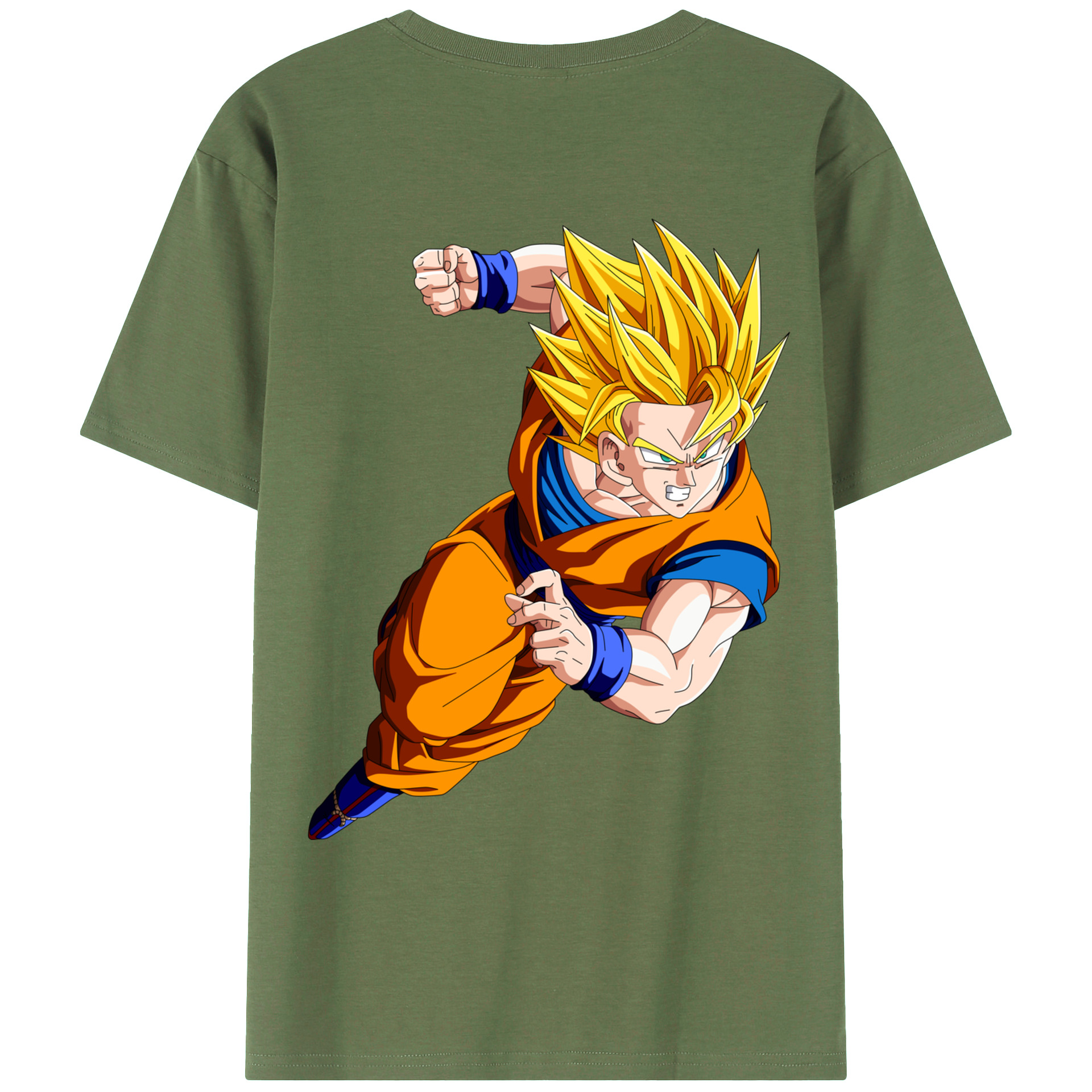 （画像用） ドラゴンボール 孫悟空（そん ごくう）Son Goku カカロット DRAGON BALL Kakarotto 綿100％ メンズ半袖Tシャツ（バックプリント） 通気性